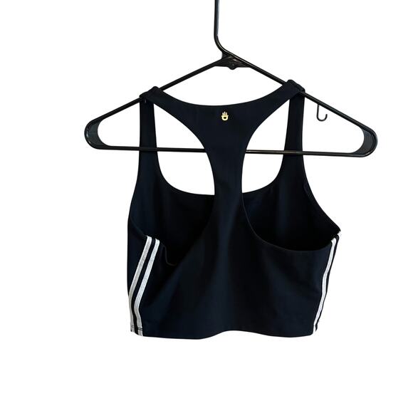 Spiritual Gangster Striped Racerback Longline Sports Bra Crop Tank Top Black S - Picture 3 of 7